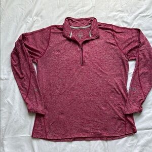 Nike Running Element Dri-FIT Heathered Pink Quarter-Zip Pullover Sz XL